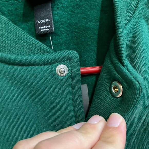 NWT Art Class Boys Large Green L-Sleeves Ribbed Cuffs Snap Buttons Bomber Jacket - Picture 10 of 13